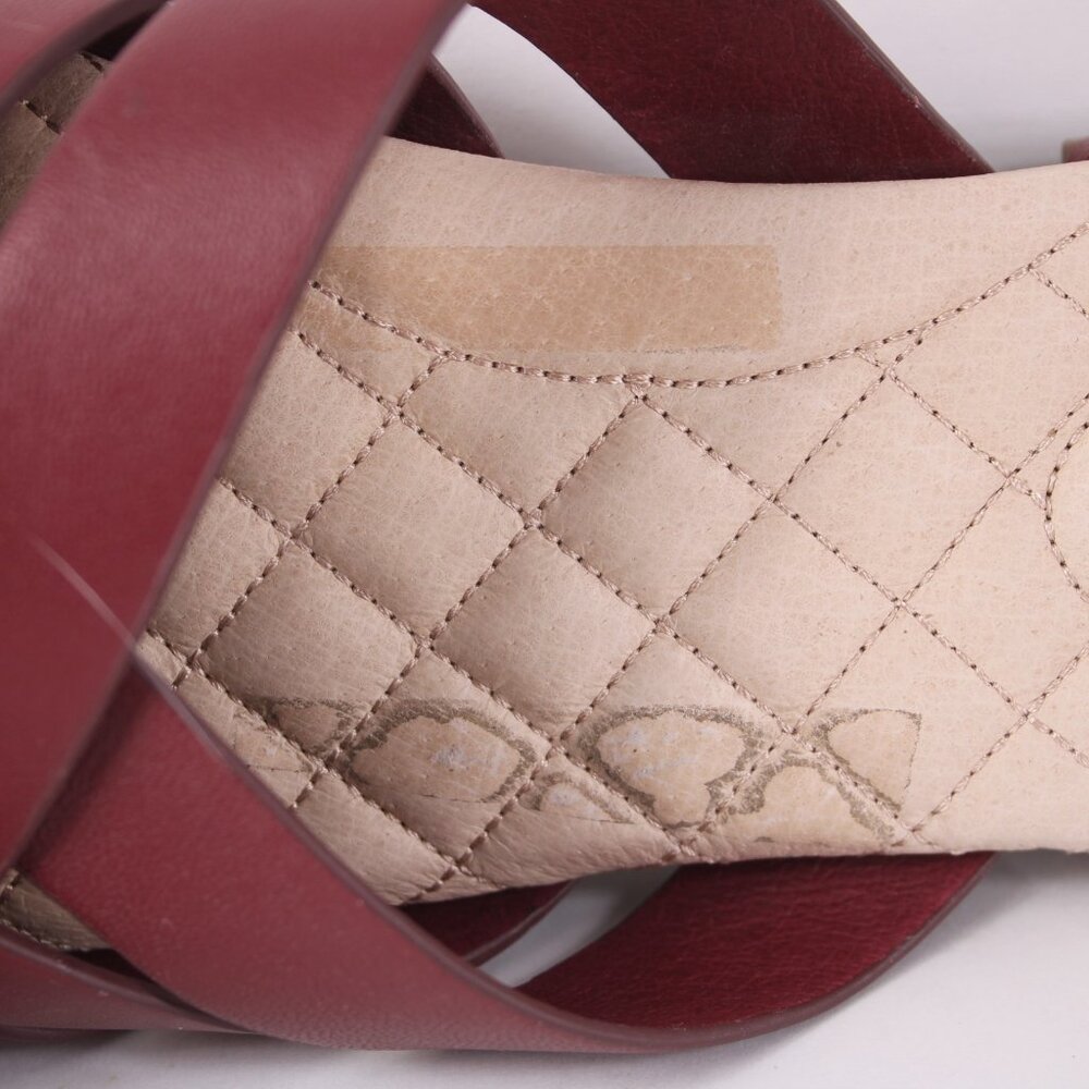 Birdies Sz 9 Mule Slide The Dove Sz 9 Rhubarb Red Pointed Toe Leather 1" Flats - Picture 9 of 11
